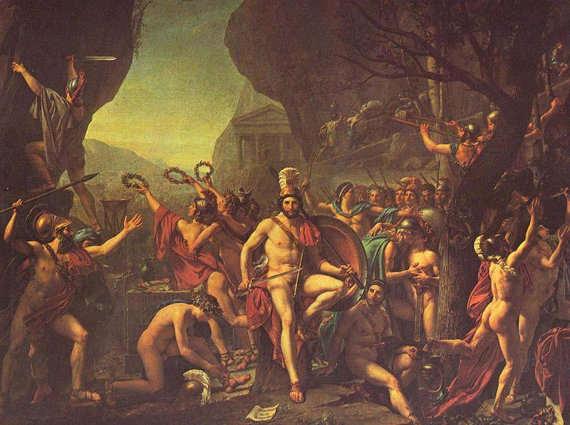 Jacques-Louis David Leonidas at Thermopylae oil painting image